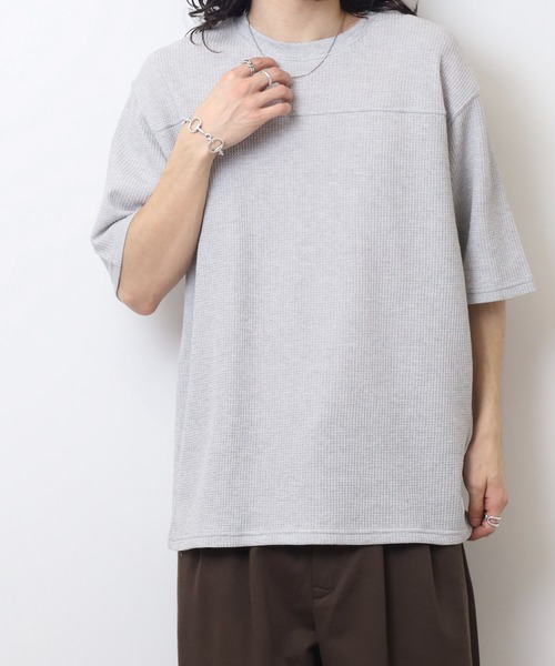 JEMORGAN(ジェーイーモーガン)の「JEMORGAN ワッフル 5分袖T(Tシャツ/カットソー・メンズ・ブラック/ホワイト/ネイビー/杢グレー・L/M/XL)」の17枚目の写真