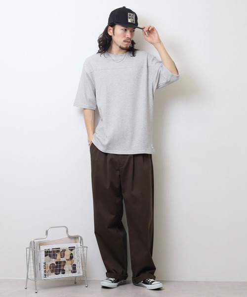 JEMORGAN(ジェーイーモーガン)の「JEMORGAN ワッフル 5分袖T(Tシャツ/カットソー・メンズ・ブラック/ホワイト/ネイビー/杢グレー・L/M/XL)」の15枚目の写真