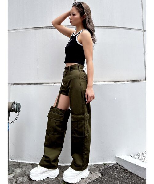 GYDA（ジェイダ）の「unshakable mindタンクトップ（タンクトップ・レディース・スカイブルー/ブラック/オフホワイト・FREE）」の13枚目の写真