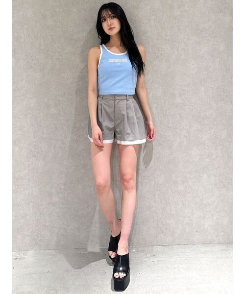 GYDA（ジェイダ）の「unshakable mindタンクトップ（タンクトップ・レディース・スカイブルー/ブラック/オフホワイト・FREE）」の19枚目の写真