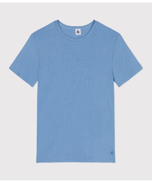 PETIT BATEAU(プチバトー)の「ポワンココット半袖Tシャツ(Tシャツ/カットソー・レディース・ネイビー/ライトピンク/ブルー・XX-SMALL/X-SMALL/SMALL/MEDIUM/LARGE)」の2枚目の写真