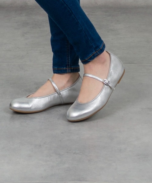 UNISA（ユニサ）の「【UNISA】フラット　ストラップシューズ カンフーシューズ メリージェーン パンプス バレエ（パンプス・レディース・レオパード/シルバー/アイボリー/ブラック・39/36/37/38）」の3枚目の写真