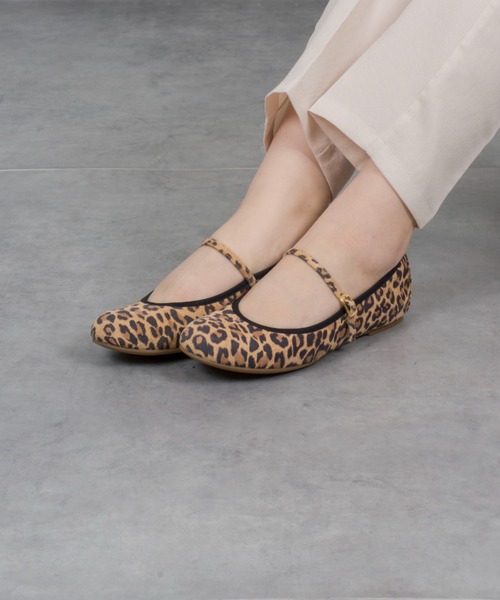 UNISA（ユニサ）の「【UNISA】フラット　ストラップシューズ カンフーシューズ メリージェーン パンプス バレエ（パンプス・レディース・レオパード/シルバー/アイボリー/ブラック・39/36/37/38）」の8枚目の写真