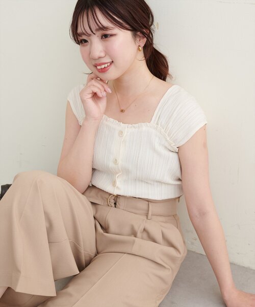 natural couture(ナチュラルクチュール)の「【canami】レトロガーリーブラウス(シャツ/ブラウス・レディース・ラベンダー/ミント/アイボリー/その他2/その他1・FREE)」の2枚目の写真