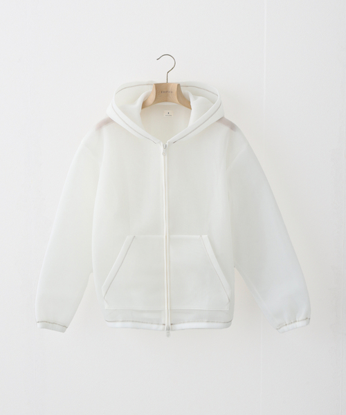 EDIFICE(エディフィス)の「E. Sheer Material Hoodie(パーカー・メンズ・ネイビー/ホワイト系その他・LARGE/MEDIUM)」の1枚目の写真