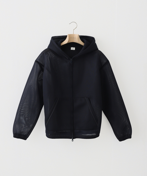 EDIFICE(エディフィス)の「E. Sheer Material Hoodie(パーカー・メンズ・ネイビー/ホワイト系その他・LARGE/MEDIUM)」の2枚目の写真