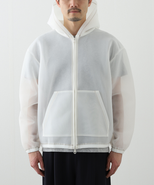 EDIFICE(エディフィス)の「E. Sheer Material Hoodie(パーカー・メンズ・ネイビー/ホワイト系その他・LARGE/MEDIUM)」の6枚目の写真