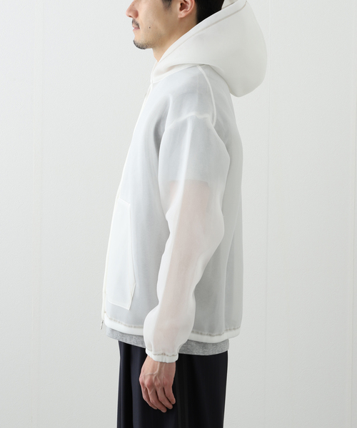 EDIFICE(エディフィス)の「E. Sheer Material Hoodie(パーカー・メンズ・ネイビー/ホワイト系その他・LARGE/MEDIUM)」の7枚目の写真