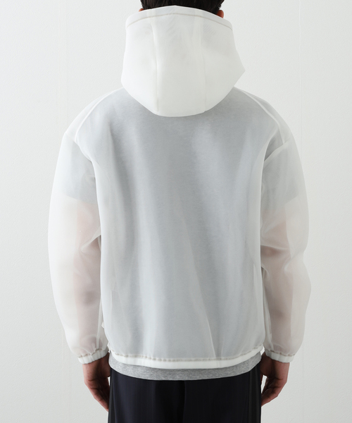 EDIFICE(エディフィス)の「E. Sheer Material Hoodie(パーカー・メンズ・ネイビー/ホワイト系その他・LARGE/MEDIUM)」の8枚目の写真