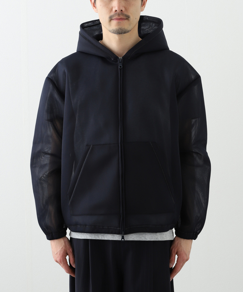 EDIFICE(エディフィス)の「E. Sheer Material Hoodie(パーカー・メンズ・ネイビー/ホワイト系その他・LARGE/MEDIUM)」の9枚目の写真
