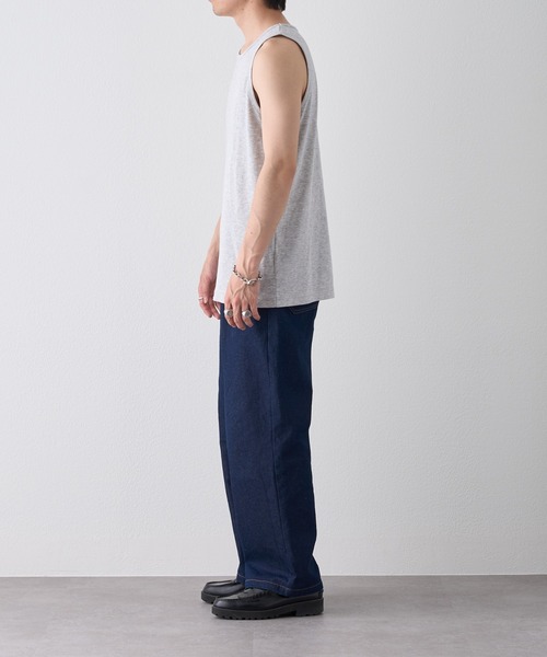 CIAOPANIC TYPY(チャオパニックティピー)の「【ユニセックス】接触冷感テレコリブノースリーブタンクトップ(タンクトップ・メンズ・ブラック系その他2/オフホワイト/ブラック系その他/グレー/ライトグレー/ホワイト系その他・ONE SIZE/MEDIUM/LARGE)」の14枚目の写真