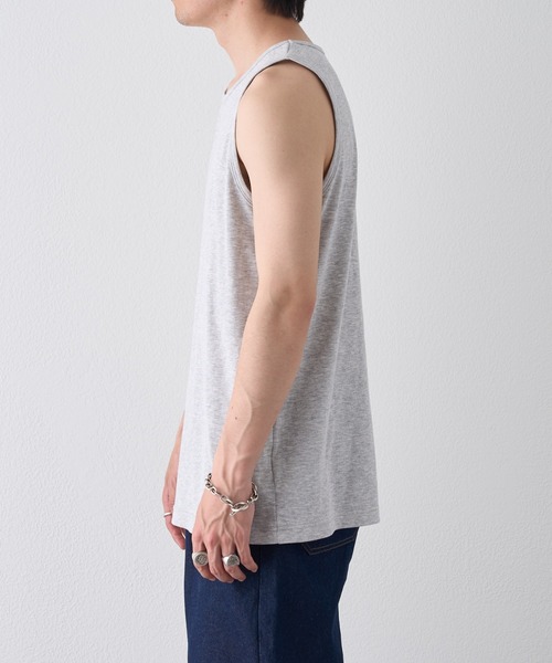 CIAOPANIC TYPY(チャオパニックティピー)の「【ユニセックス】接触冷感テレコリブノースリーブタンクトップ(タンクトップ・メンズ・ブラック系その他2/オフホワイト/ブラック系その他/グレー/ライトグレー/ホワイト系その他・ONE SIZE/MEDIUM/LARGE)」の16枚目の写真