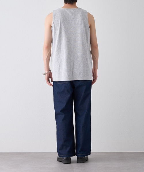 CIAOPANIC TYPY(チャオパニックティピー)の「【ユニセックス】接触冷感テレコリブノースリーブタンクトップ(タンクトップ・メンズ・ブラック系その他2/オフホワイト/ブラック系その他/グレー/ライトグレー/ホワイト系その他・ONE SIZE/MEDIUM/LARGE)」の13枚目の写真