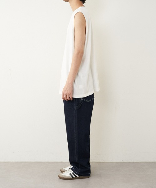 CIAOPANIC TYPY(チャオパニックティピー)の「【ユニセックス】接触冷感テレコリブノースリーブタンクトップ(タンクトップ・メンズ・ブラック系その他2/オフホワイト/ブラック系その他/グレー/ライトグレー/ホワイト系その他・ONE SIZE/MEDIUM/LARGE)」の11枚目の写真