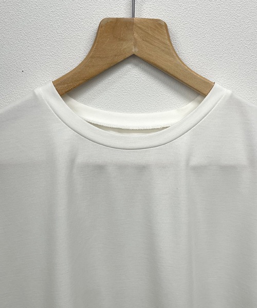 Futier land(フューティアランド)の「シルケットフレンチスリーブTシャツ(Tシャツ/カットソー・レディース・ブラック/グレイッシュベージュ/オフホワイト/ミント・MEDIUM)」の18枚目の写真