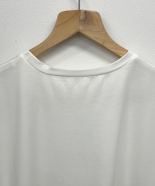 Futier land(フューティアランド)の「シルケットフレンチスリーブTシャツ(Tシャツ/カットソー・レディース・ブラック/グレイッシュベージュ/オフホワイト/ミント・MEDIUM)」の17枚目の写真