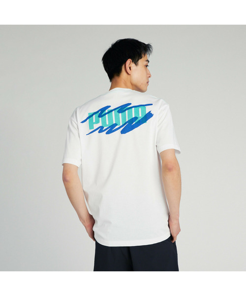 PUMA(プーマ)の「PUMA プーマ メンズ サマー MX グラフィック 半袖 Tシャツ(Tシャツ/カットソー・メンズ・ホワイト/イエロー系その他3/ブルー系その他4・XX-LARGE/LARGE/MEDIUM/X-LARGE/SMALL)」の7枚目の写真