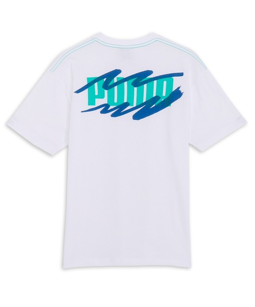 PUMA(プーマ)の「PUMA プーマ メンズ サマー MX グラフィック 半袖 Tシャツ(Tシャツ/カットソー・メンズ・ホワイト/イエロー系その他3/ブルー系その他4・XX-LARGE/LARGE/MEDIUM/X-LARGE/SMALL)」の2枚目の写真
