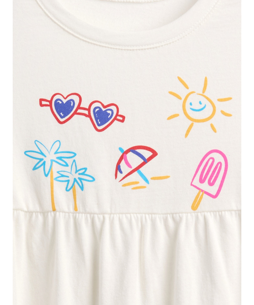 GAP(ギャップ)の「ベビードール チュニックトップス (幼児・ベビー)(Tシャツ/カットソー・キッズ・イエロー/オフホワイト・80cm/90cm/95cm/100cm/105cm/110cm)」の3枚目の写真