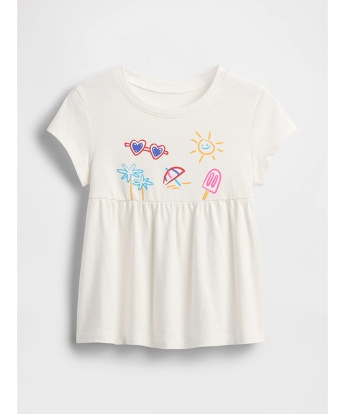 GAP(ギャップ)の「ベビードール チュニックトップス (幼児・ベビー)(Tシャツ/カットソー・キッズ・イエロー/オフホワイト・80cm/90cm/95cm/100cm/105cm/110cm)」の2枚目の写真