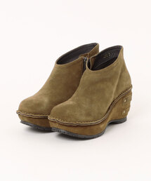 Hina Day Green（ヒナデイグリーン）の「本革製 厚底 アンクルブーツ（ブーツ）」