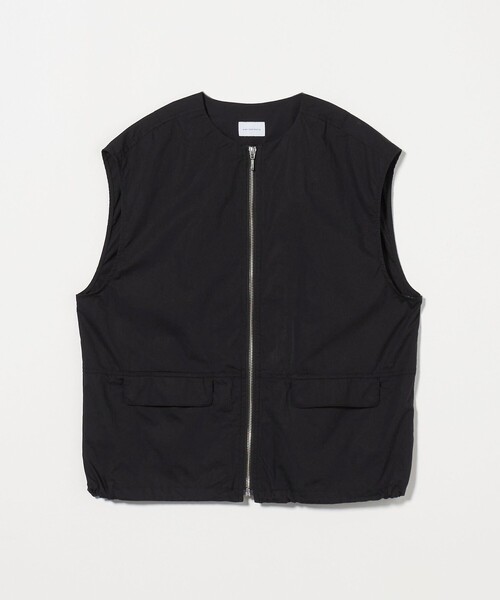 未使用品　green label relaxing　メルティジレ　ベスト　グレー green label relaxing ベスト ジレ DEEP ディープ Vネック