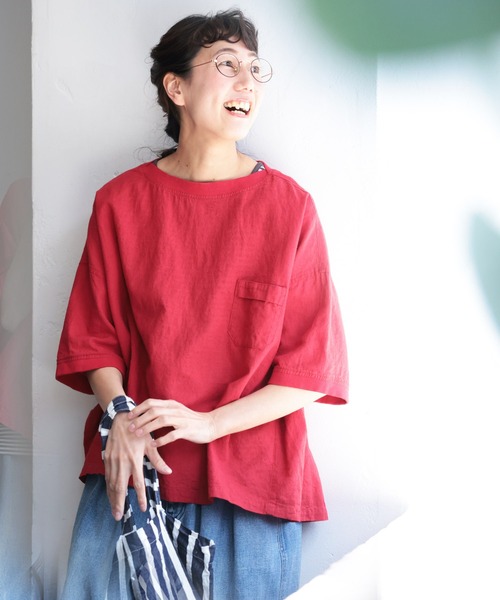soulberry(ソウルベリー)の「夏の「あかい」ポケットプルオーバー(シャツ/ブラウス・レディース・レッド・M/L/LL/3L/4L/5L)」の9枚目の写真