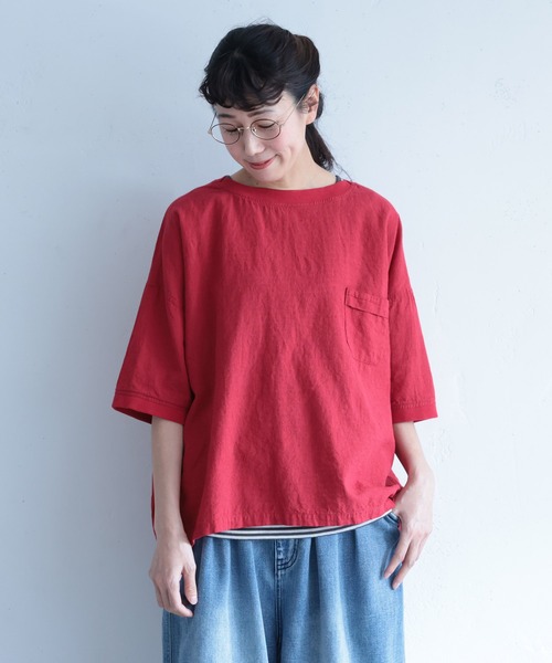soulberry(ソウルベリー)の「夏の「あかい」ポケットプルオーバー(シャツ/ブラウス・レディース・レッド・M/L/LL/3L/4L/5L)」の17枚目の写真