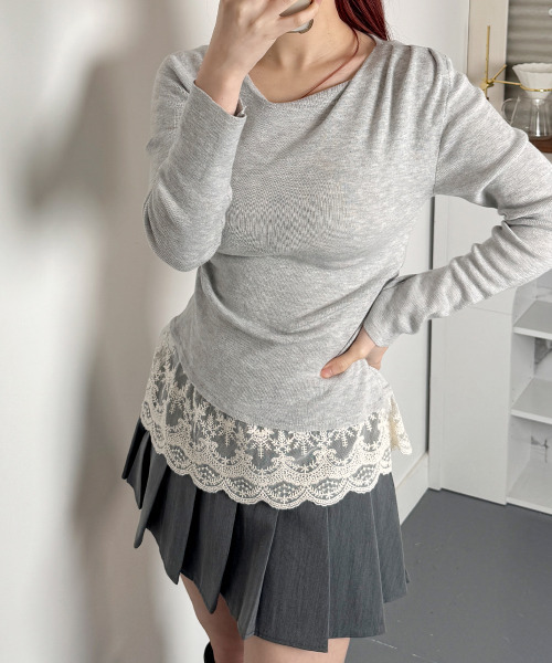 ⭐️2024SSBEAN DOTS 長袖トップス見着用極美品⭐️ Blooming jacquard tops(Black dot) – Audire
