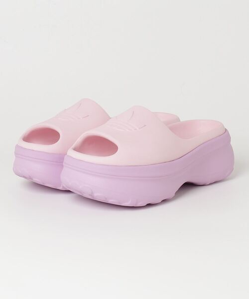 adidas(アディダス)の「adidas/アディダス Adifom スタン サンダル /Adifom Stan Slides(サンダル・レディース・ブラック/ピンク・23.5cm/24.5cm/25.5cm)」の2枚目の写真