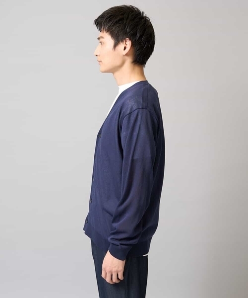 a.v.v（アーヴェヴェ）の「【洗濯機で洗える】ドライタッチ サマーセミシアーカーディガン（カーディガン/ボレロ・メンズ・ネイビー/チャコールグレー・48/46）」の20枚目の写真