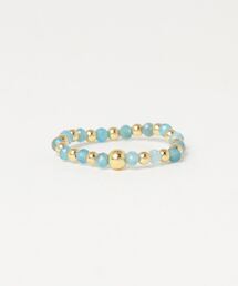 天然石ブルーアパタイト＆SVビーズリングSV925
