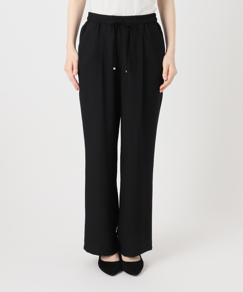 B.C STOCK（ベーセーストック）の「手洗い可 / リネンライクフレアパンツ（スラックス・レディース・ブラック/ベージュ/ブラウン・FREE）」の17枚目の写真