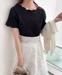 MAJESTIC LEGON | スカラップデザイントップス(Tシャツ/カットソー)