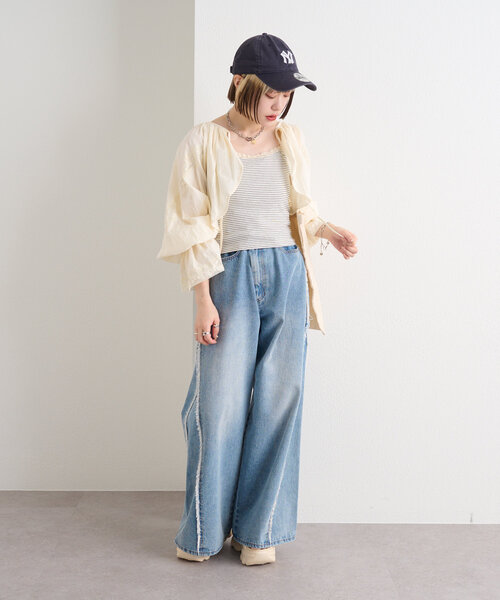 w closet(ダブルクローゼット)の「レース使いボレロブラウス(シャツ/ブラウス・レディース・オレンジ/ブラック/オフホワイト・FREE)」の11枚目の写真