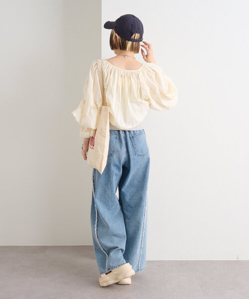 w closet(ダブルクローゼット)の「レース使いボレロブラウス(シャツ/ブラウス・レディース・オレンジ/ブラック/オフホワイト・FREE)」の15枚目の写真