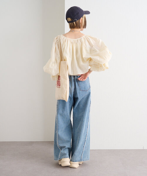 w closet(ダブルクローゼット)の「レース使いボレロブラウス(シャツ/ブラウス・レディース・オレンジ/ブラック/オフホワイト・FREE)」の16枚目の写真
