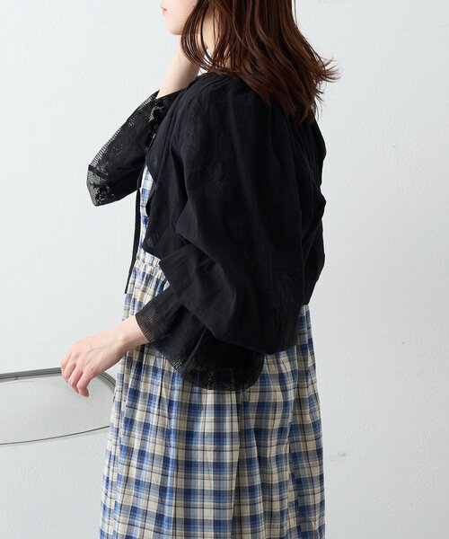 w closet(ダブルクローゼット)の「レース使いボレロブラウス(シャツ/ブラウス・レディース・オレンジ/ブラック/オフホワイト・FREE)」の20枚目の写真