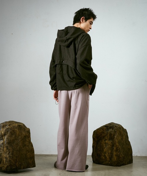 Dulcamara（ドゥルカマラ）の「縮絨ウールワイドフーディー（パーカー・メンズ・グリーン系その他/ダークブラウン/チャコールグレー・0/1）」の11枚目の写真