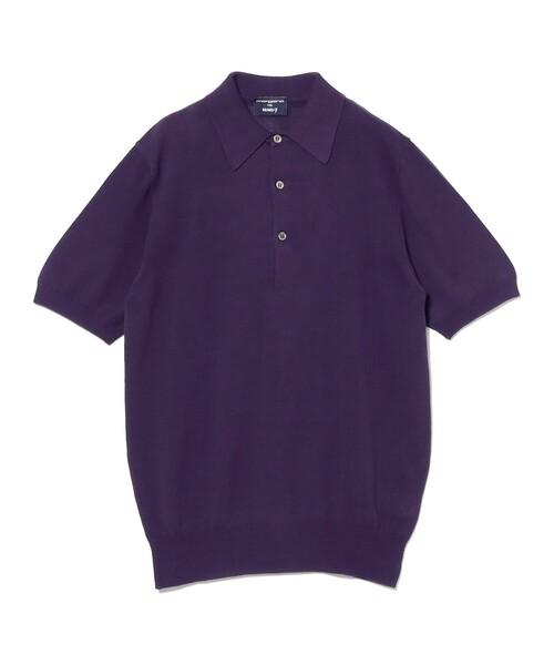 未使用【別注】MORGANO / コットン ショートスリーブ ニット ポロシャツ セール】【別注】MORGANO / コットン ショートスリーブ ニット