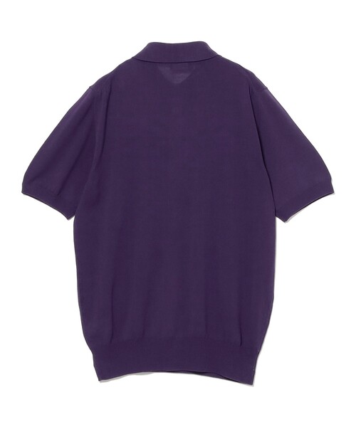 別注】MORGANO / コットン ショートスリーブ ニット ポロシャツ