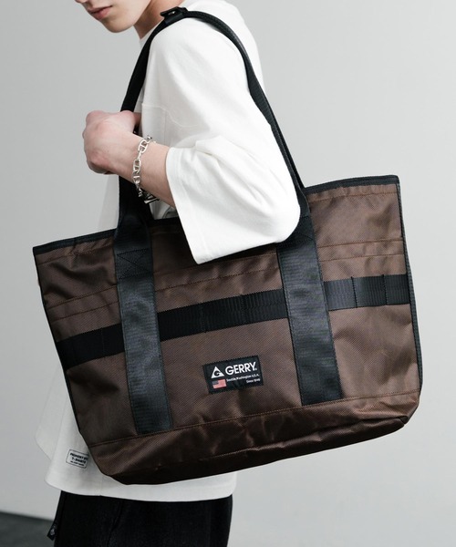 GERRY（ジェリー）の「GERRY ジェリー RUGGEDワンポイントロゴトートバッグ A4収納可能大容量バッグ 通勤通学バッグ（トートバッグ・メンズ・チャコール/ブラウン/ブラック・FREE）」の3枚目の写真