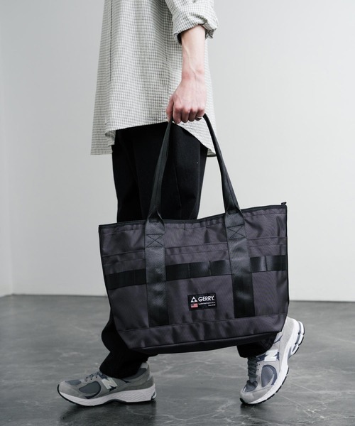 GERRY（ジェリー）の「GERRY ジェリー RUGGEDワンポイントロゴトートバッグ A4収納可能大容量バッグ 通勤通学バッグ（トートバッグ・メンズ・チャコール/ブラウン/ブラック・FREE）」の8枚目の写真