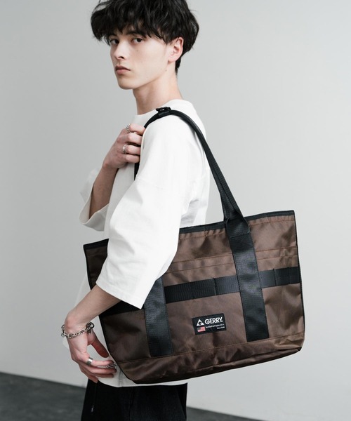 GERRY（ジェリー）の「GERRY ジェリー RUGGEDワンポイントロゴトートバッグ A4収納可能大容量バッグ 通勤通学バッグ（トートバッグ・メンズ・チャコール/ブラウン/ブラック・FREE）」の10枚目の写真