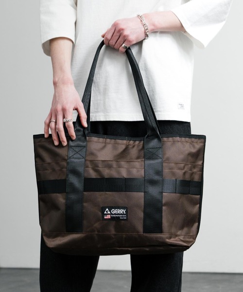 GERRY（ジェリー）の「GERRY ジェリー RUGGEDワンポイントロゴトートバッグ A4収納可能大容量バッグ 通勤通学バッグ（トートバッグ・メンズ・チャコール/ブラウン/ブラック・FREE）」の12枚目の写真