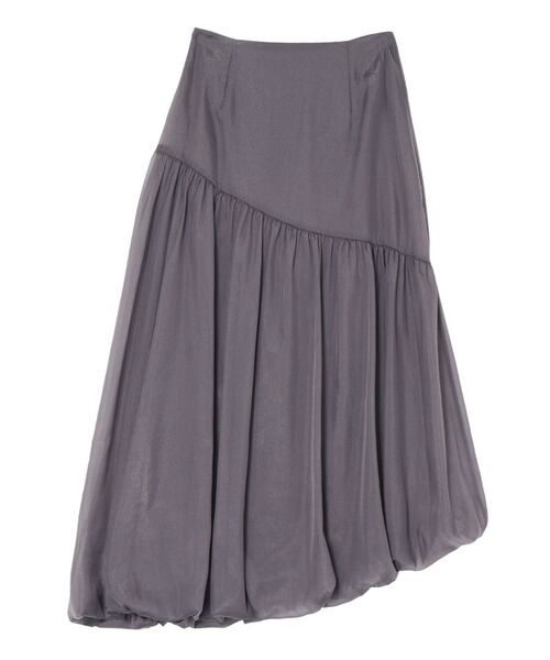 LAGUNAMOON(ラグナムーン)の「アシメ切替シアーバルーンスカート(スカート・レディース・アイボリー/チャコールグレー・MEDIUM/SMALL)」の2枚目の写真