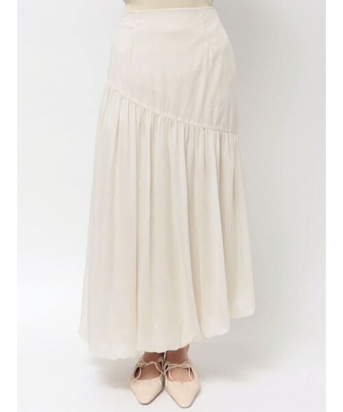 LAGUNAMOON(ラグナムーン)の「アシメ切替シアーバルーンスカート(スカート・レディース・アイボリー/チャコールグレー・MEDIUM/SMALL)」の9枚目の写真
