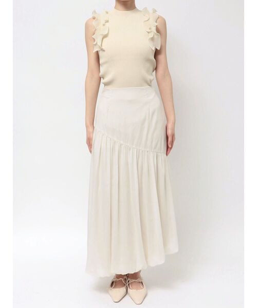LAGUNAMOON(ラグナムーン)の「アシメ切替シアーバルーンスカート(スカート・レディース・アイボリー/チャコールグレー・MEDIUM/SMALL)」の13枚目の写真