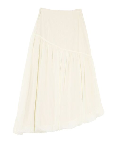 LAGUNAMOON(ラグナムーン)の「アシメ切替シアーバルーンスカート(スカート・レディース・アイボリー/チャコールグレー・MEDIUM/SMALL)」の3枚目の写真