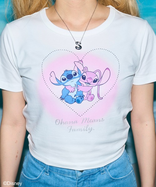 リ*ン様 Seiney blonde スティッチ&エンジェル　チビT スティッチ＆エンジェル / チビT（Tシャツ/カットソー）｜Seiney
